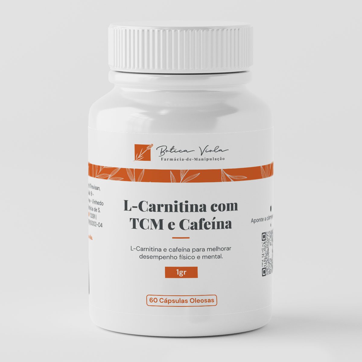L- Carnitina com TCM e Cafeína 1000mg - 60 cápsulas